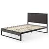 Zinus Christina Grey Upholstered King Platform Bed Frame with Headboard ZU-FBOBH1-14K