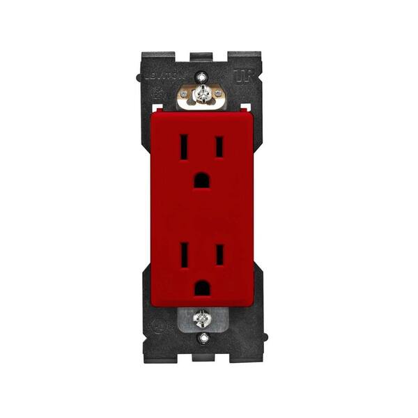 Leviton Renu 15 Amp Tamper Resistant Duplex Outlet - Red Delicious-DISCONTINUED