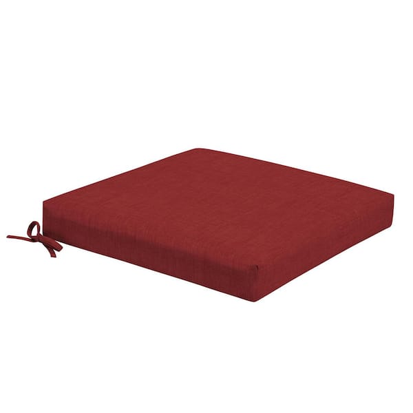 ARDEN Foam Outdoor Dining Seat Cushion 19 x 19 Made with ProFoam Rain-Proof Fade Resistant Ruby Red Leala