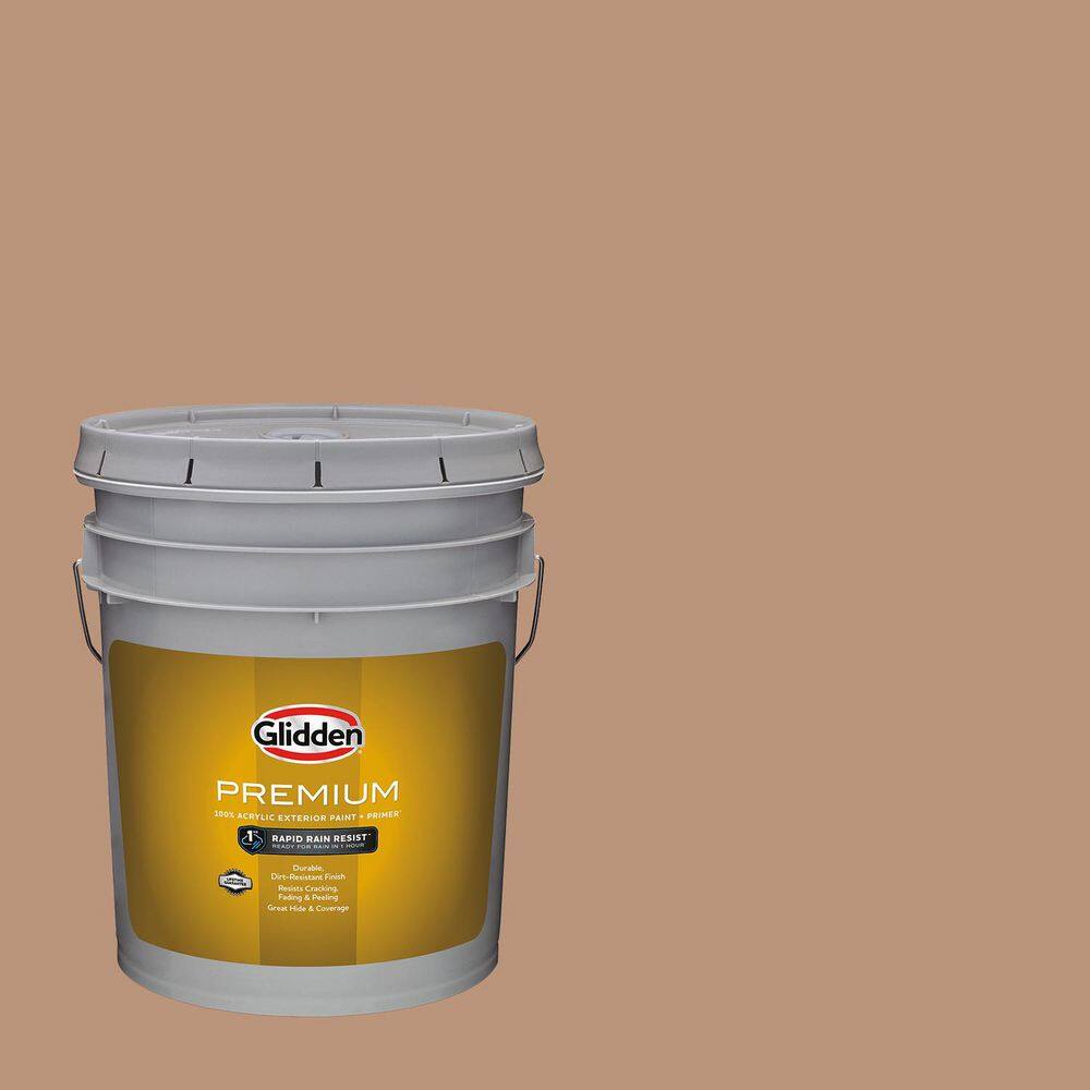 Glidden Premium - 5-gal. Cool Clay PPG1071-5 Flat Exterior Latex Paint