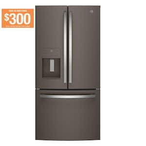 Slate GE French Door Refrigerators Refrigerators The Home Depot   Fingerprint Resistant Slate Ge French Door Refrigerators Gye18jmles 64 300 