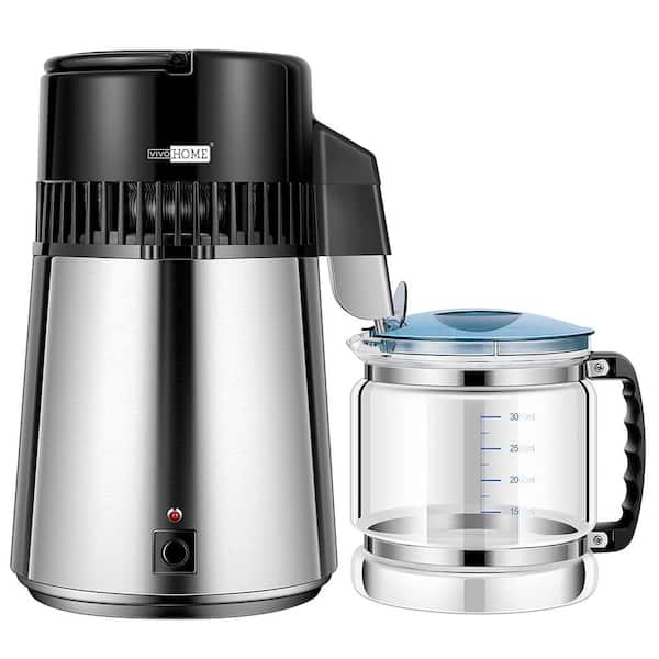 VIVOHOME 16-Cup Brushed 304 Stainless Steel Water Distiller Machine with a Switch Purifier Filter