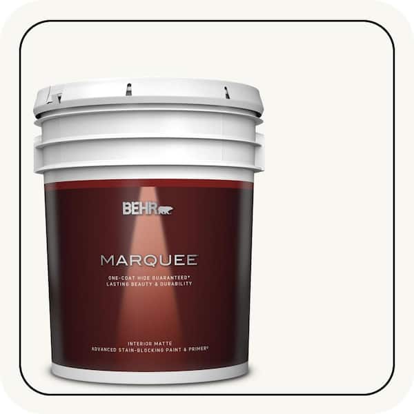 BEHR MARQUEE 5 gal. Ultra Pure White Matte Interior Paint & Primer