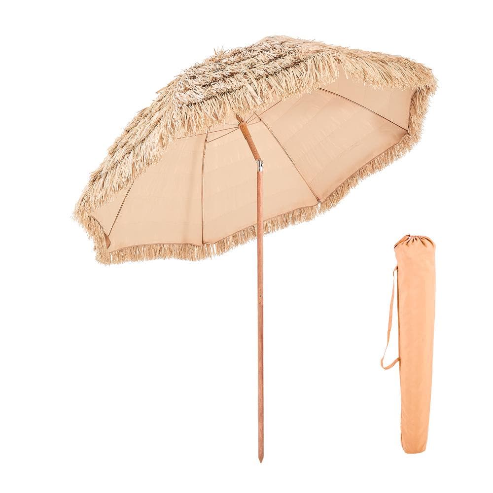 8 ft. Tiki Umbrella Thatched Patio Umbrella, Hawaiian Beach Parasol with Tilt 8 Ribs PP Thatch price history on PriceWatchPro