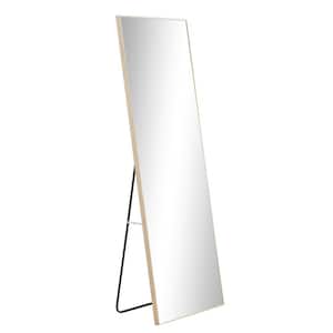 23 in. W x 65 in. H Rectangle Framed Black Mirror for Bedroom