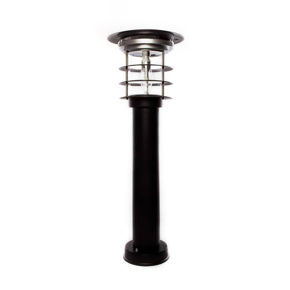 Stainless Steel Black Solar LED Pathway Bollard Light