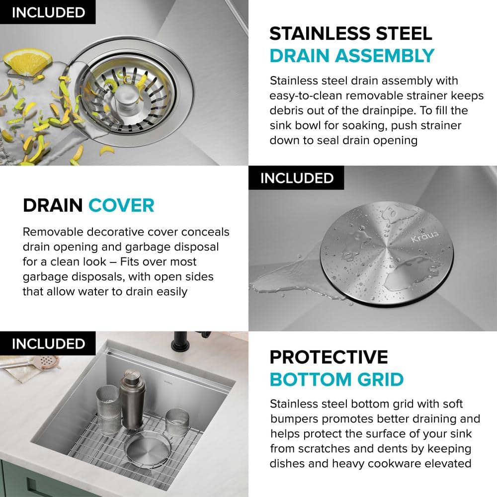 Kore 19-Inch Stainless Steel Drop-In Farmhouse Kitchen Sink