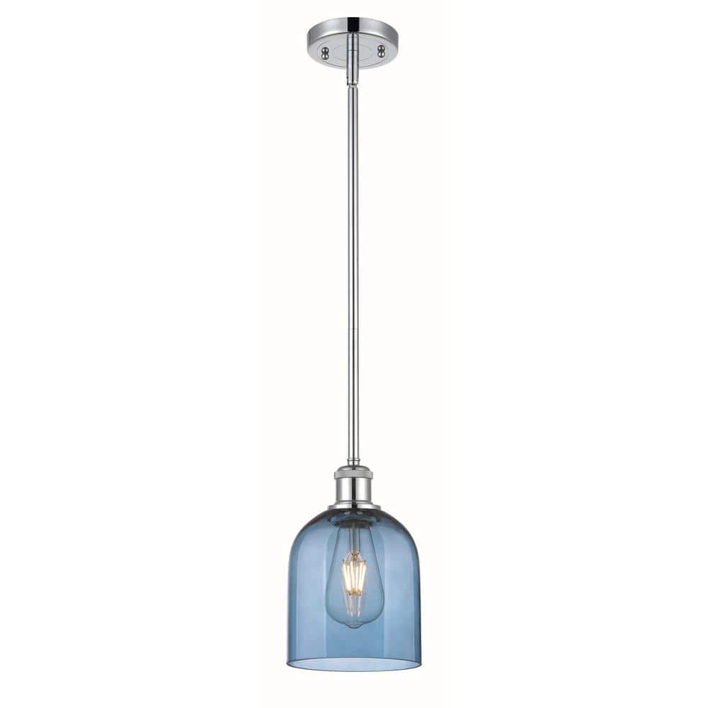 Bella 100-Watt 1-Light Polished Chrome Standard Mini Pendant Light with Painted Glass Shade, No Bulbs Included price history on PriceWatchPro