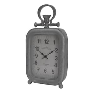 Old Town Table Clock - Antique Silver - Tall