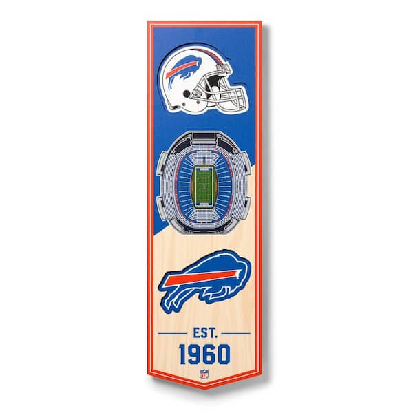 NFL Buffalo Bills 6 in. x 19 in. 3D Stadium Banner-New Era Field