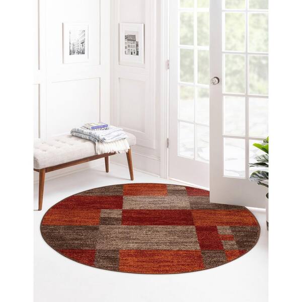 Unique Loom Anti-Slip Rug Pad 8 X 8 Round PVC Non-Slip Rug Pad in