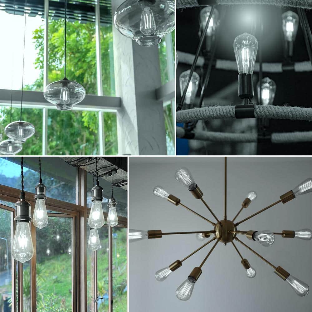 Vintage Clear Glass Dimmable LED Edison Bulbs Set
