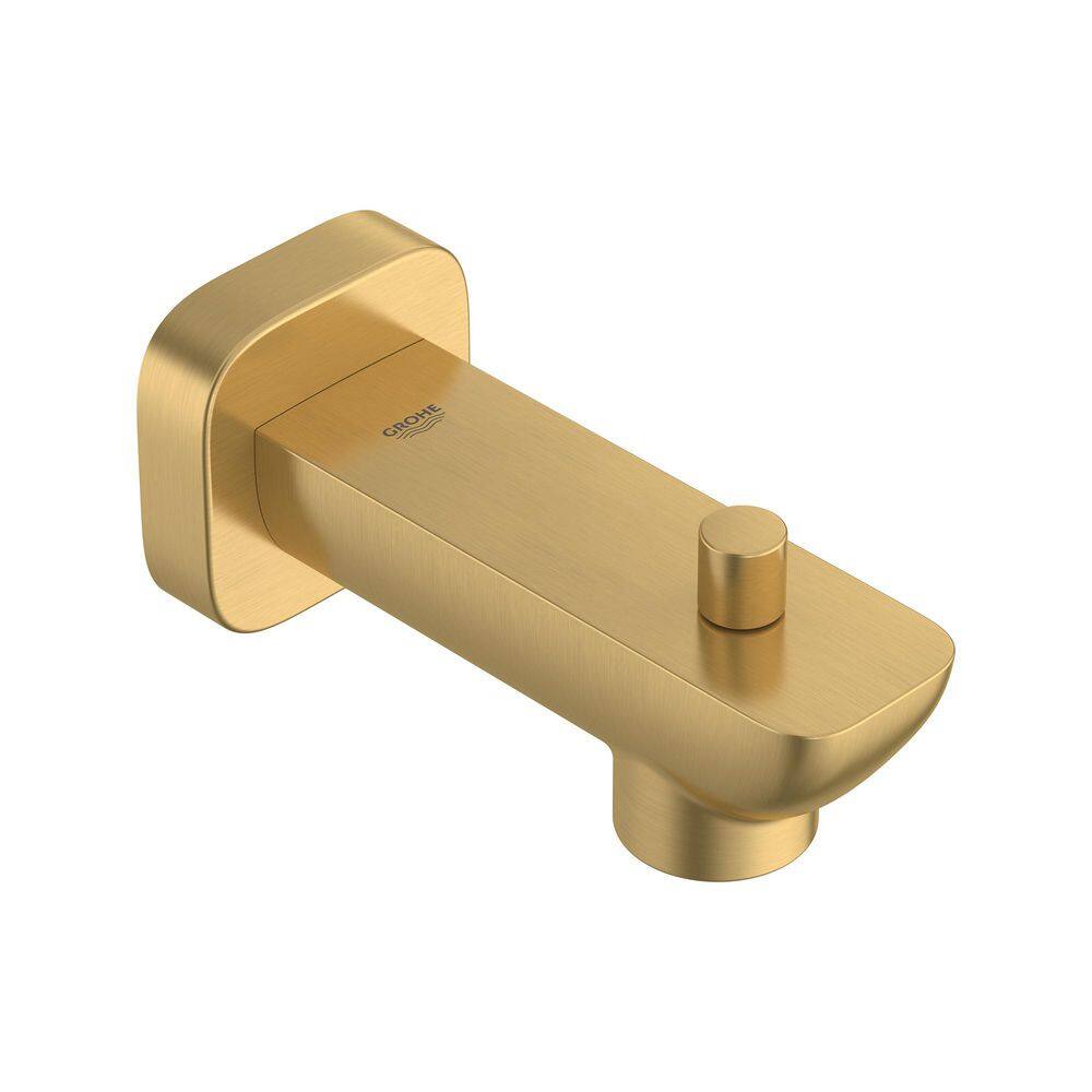 Cubeo 6 in. Wall Mount Diverter Tub Spout in Brushed Cool Sunrise (1-Pack) price history on PriceWatchPro