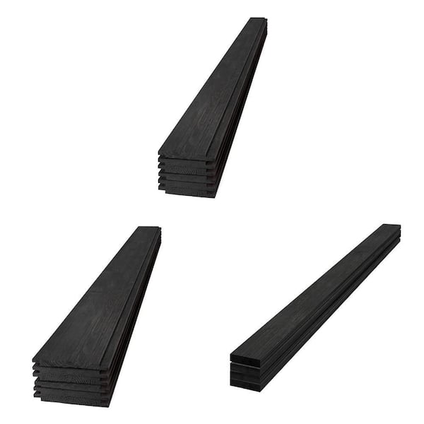 Barn Wood Charcoal Shiplap & Trim Bundle