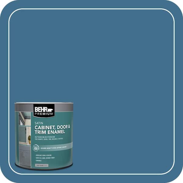 1 qt. #M500-5 Sojourn Blue Satin Enamel Interior/Exterior Cabinet, Door & Trim Paint
