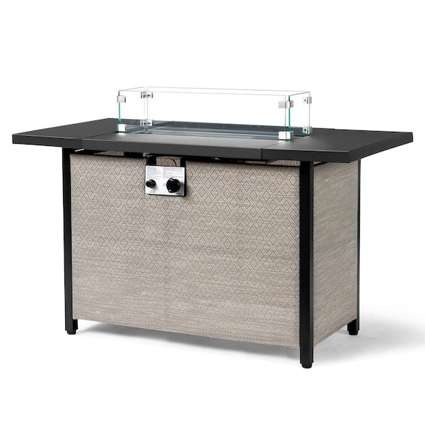 Karl home 43 in. W x 22.2 in. D Propane Outdoor Fire Pit Table with Cover
