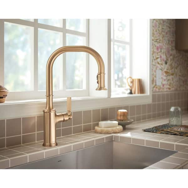 MOEN Smyth Bronzed Gold 16.56 in. H Pull Down Sprayer Kitchen