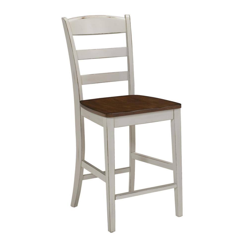 Monarch White and Oak 5-Piece Dining Set with Double X-Back Chairs