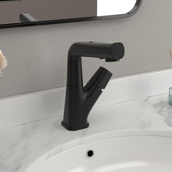 4.88 in. Widespread Single Handle Bathroom Faucet in Matte Black