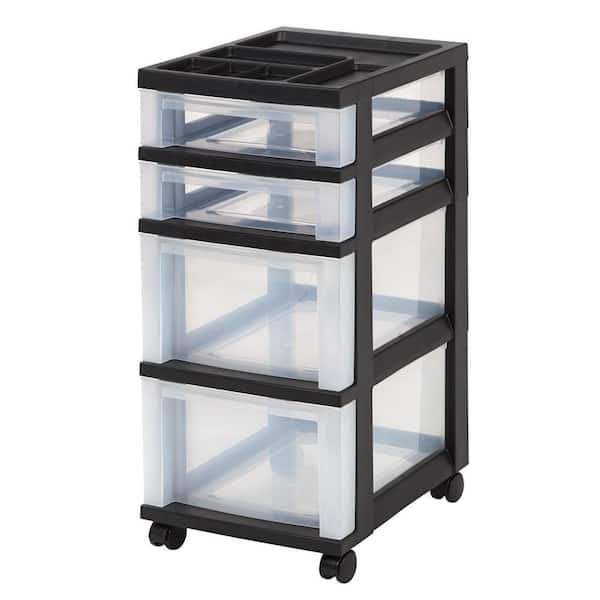 Iris 4 Drawer Rolling Storage Cart In, Rolling Storage Containers Drawers