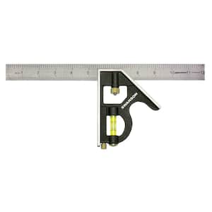 12 in. Combination Square with Metric Scale and Stainless Steel Blade (30 cm)