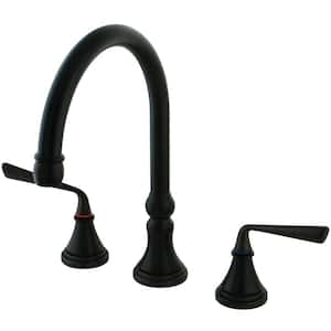Silver Sage 2-Handle Deck Mount Widespread Kitchen Faucets in Oil Rubbed Bronze