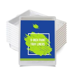 Unvert Paint Tray Liners, 1-Qt. Paint Capacity, Overlapping Edges, Fits 9”  Metal Paint Trays, Dotted Ramp for Easy Rolling, (10)