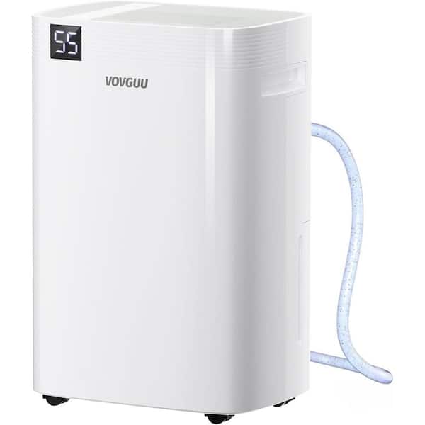 Adrinfly 52 Pints 4500 Sq. Ft. Dehumidifier with Drain Hose, 3 Smart Modes, Humidity Control, Auto Defrost and 24H Timer in White