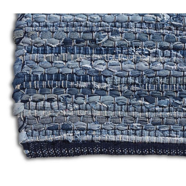 Chesapeake Merchandising Chindi Denim 5 ft. x 7 ft. Indoor Area