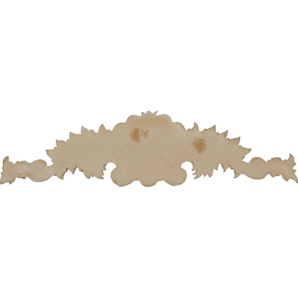Medium Gray Polyurethane Scroll Center Applique