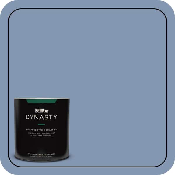 BEHR DYNASTY 1 qt. #S530-4 Jet Set One-Coat Hide Semi-Gloss Enamel Interior Stain-Blocking Paint and Primer