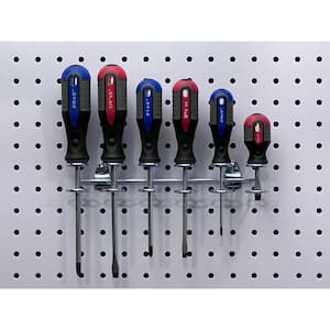 9 in. W with 3/4 in. I.D. Zinc Plated Steel Multi-Ring Tool Holder (2-Pack)