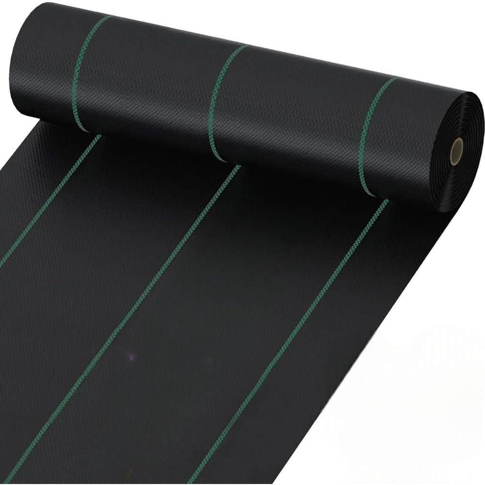 3ft x 180ft Heavy Duty Weed Barrier Landscape Fabric 3. 2oz Woven Geotextile Weed Control Mat with Gardening Gloves