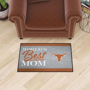 Texas Longhorns Orange World's Best Mom 19 in. x 30 in. Starter Mat Accent Rug