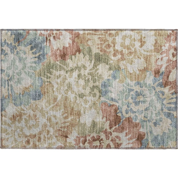 Mayfield Premium Machine Washable Abstract AMF2028 Paprika 2 ft. x 3 ft. Accent Rug