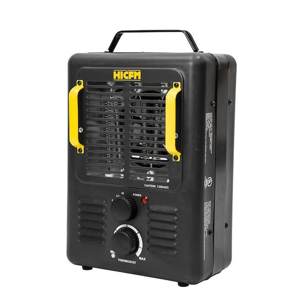 1500 W 15.5 in.  Ceramic Electric Forced Air Space Heater with Thermostat, Tip-over and Overheat Protection