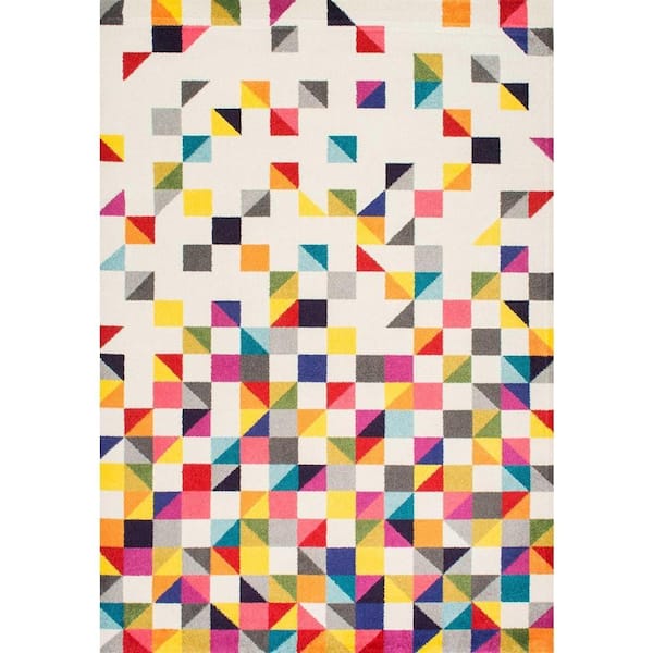 Takisha Triangle Geometric Multi 9 ft. x 12 ft. Area Rug
