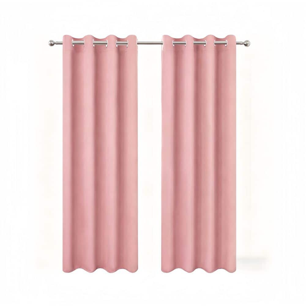 "Pink Polyester - 52"" W x 84"" L Blackout Curtains, Lined, Rod-Pocket Style (Set of 2)" price history on PriceWatchPro
