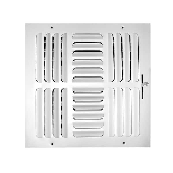Everbilt 14 in. x 14 in. 4-Way Fixed Curved Blade Wall/Ceiling Register