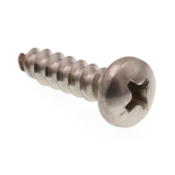 Prime-Line #10 x 3/4 in. Grade 18-8 Stainless Steel Phillips Drive Pan Head Self-Tapping Sheet Metal Screws (100-Pack)