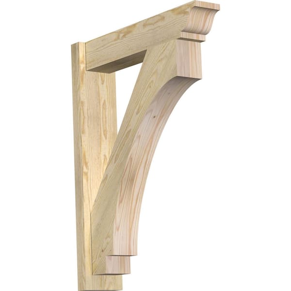Ekena Millwork 6 in. x 34 in. x 26 in. Douglas Fir Imperial Traditional Rough Sawn Outlooker