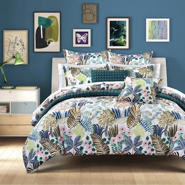 J QUEEN NEW YORK INC Rockaway 2-Pieces Blue Polyester Twin/Twin Xl Comforter Set