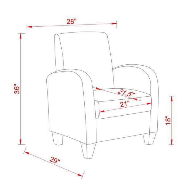 28 in. Straight Arm Linen Mid-Century Curved Sofa in Dark Brown