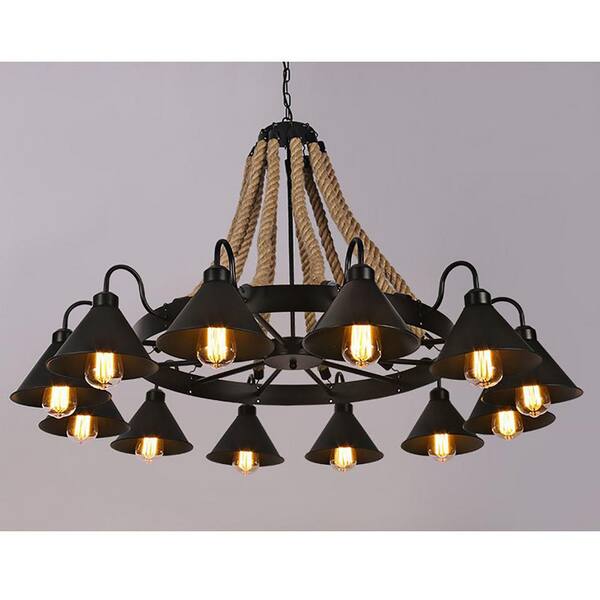 black rope ceiling light