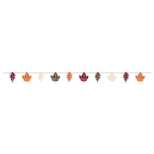 Amscan 7.8 in. x 18 ft. Fall Leaves Banner (2-Pack) 120521 - The Home Depot