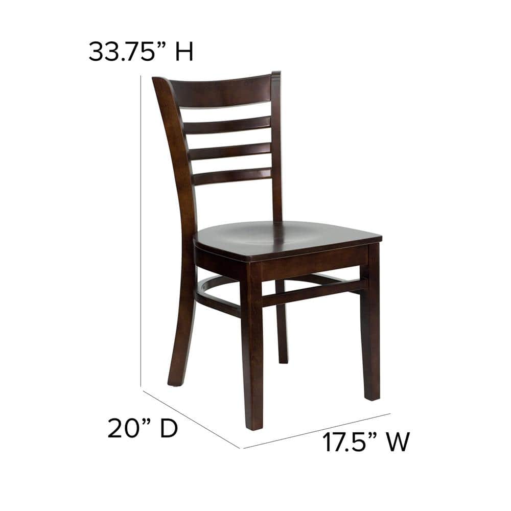 Natural Wood Ladderback Slat Side Chair
