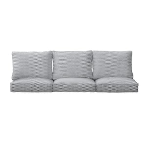 Sorra Home 25 in. x 23 in. x 5 in. 6-Piece Deep Seating Outdoor Couch Cushion in Sunbrella Detail Navy