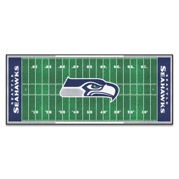 FANMATS Seattle Seahawks 3 ft. x 6 ft. Football Field Runner Rug