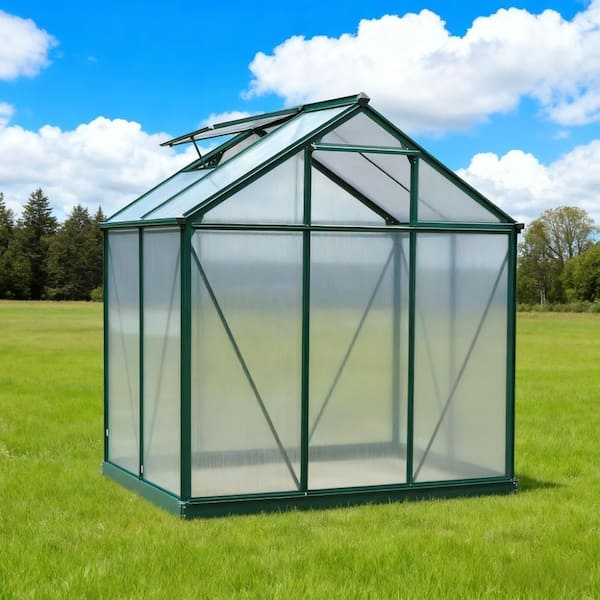 Tenleaf 74.8 in. W x 52 in. D x 79.1 in. H Green Aluminum Outdoor
