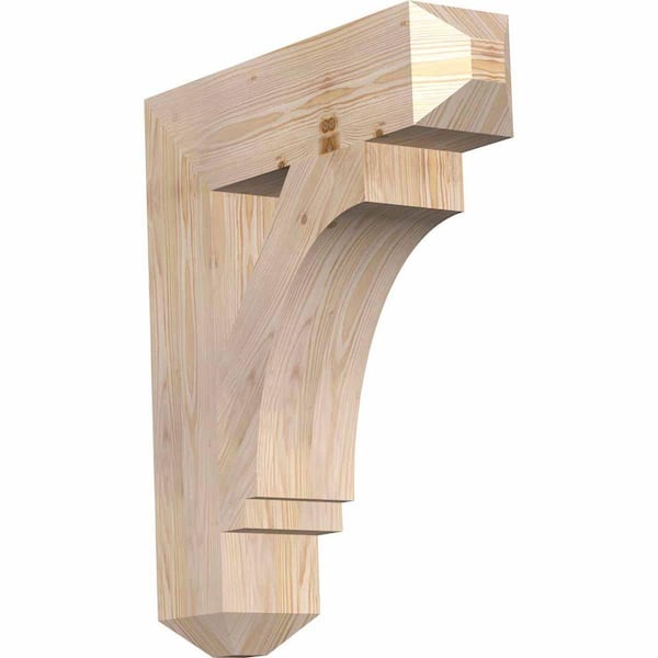 Ekena Millwork 5.5 in. x 28 in. x 24 in. Douglas Fir Imperial Craftsman Smooth Bracket